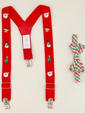 Good Lad Embroidered Icon Suspenders & Bow tie Set